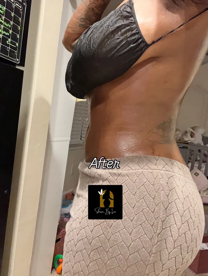 Client photo labeled after